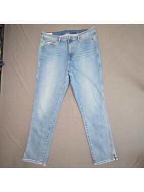 Gap Vintage Slim Mid Rise Jeans Womens 33 16 Tall Light Wash Straight Denim